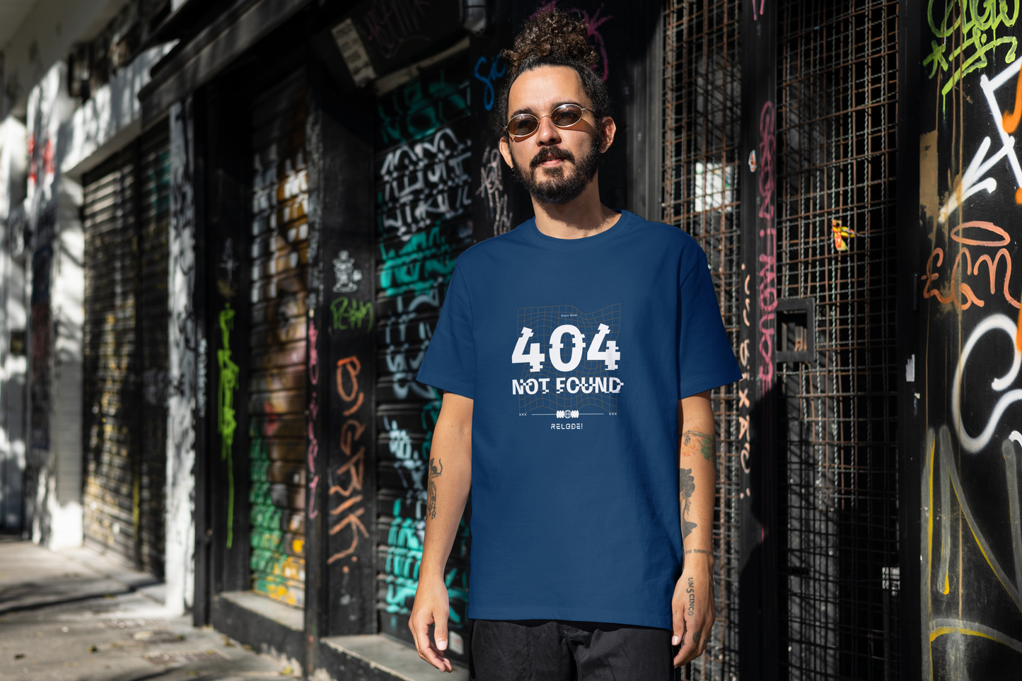 404 Not Found Tshirt -Navy Blue